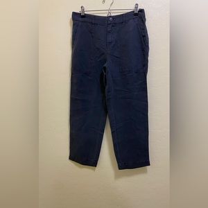 J Crew 6 Petite Grey Crop Linen Blend Relaxed Pant NWT